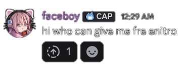 screenshot of botkisser reacting to a message